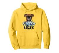 Boxer with Flowers Dog Mom Cute Pet Owner Lover Felpa con Cappuccio