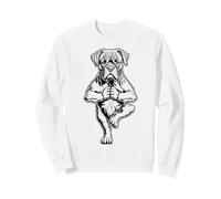 Boxer Yoga Cucciolo Cane Divertente Cane Albero Posa Vrikshasana Felpa
