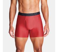 Boxerjock® Under Armour Performance Tech™ da 15 cm (6") da uomo - Confezione da 3 Rosso / Castlerock Full Heather / Castlerock M