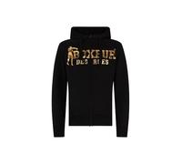 BOXEUR DES RUES Felpa Logo Nera E Oro con Cappuccio E Zip