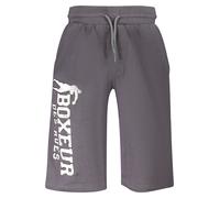 BOXEUR DES RUES Pantaloncino Antracite con Logo (IT, Testo, L, Regular, Regular)