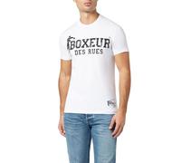 BOXEUR DES RUES T-Shirt Iconica Bianca e Nera (IT, Testo, M, Regular, Regular, White-Black)