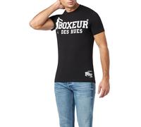 BOXEUR DES RUES T-Shirt Iconica Nera e Bianca (IT, Testo, XL, Regular, Regular, Black-White)
