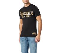 BOXEUR DES RUES T-Shirt Iconica Nera e Oro (IT, Testo, XL, Regular, Regular, Black-Gold)