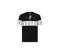 Boxeur des Ruest-Shirt Nera con Inserti a Contrasto (IT, Testo, XL, Regular, Regular, Black)