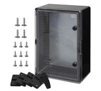 BOXEXPERT cassetta di distribuzione esterno IP65 ABS 500 x 350 x 190 mm Fleet, impermeabile, armadio elettrico/wand, custodia industriale vuota, nera