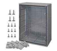 BOXEXPERT Fleet - Armadietto da parete per quadro elettrico, IP65, alloggiamento vuoto in acrilonitrile-butadiene-stirene (ABS), grigio/trasparente, (600 x 800 x 260 mm, con finestrella)