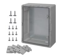 BOXEXPERT Fleet - Armadietto da parete per quadro elettrico, IP65, alloggiamento vuoto in acrilonitrile-butadiene-stirene (ABS), grigio/trasparente, (500 x 400 x 175 mm, con finestrella)