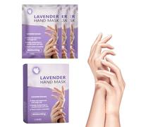 Boxiatil Maschera Mani 3 Paia, Guanti Idratanti Lavanda Con Collagene e Siero e Vitamine, Crema Idratante per Mani Secche e Screpolate, Ripristina l'elasticità e la Luminosità