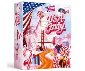 BOXILAND® calendario avvento USA 2026, 24 dolci americani, candy | 24 dolci cult USA come Reese's, Nerds e Warheads - dal dolce all'aspro estremo, confezionati a mano da regalare