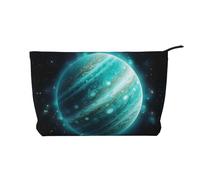 BOXILTD A playful little cat makeup bag - Morbida borsa da viaggio per il trucco, custodia compatta con chiusura a cerniera, ideale per gli oggetti essenziali, Pianeta Rotante, Taglia unica