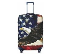 BOXILTD American Eagle - Copertura protettiva per bagagli da viaggio, adatta per bagagli da 45,7 a 81,7 cm, nero, viola, rosso, nero, Medium