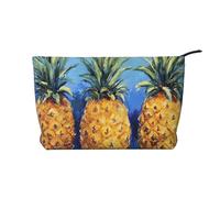 BOXILTD Beauty case con graffiti sulla parete, morbida borsa da viaggio, custodia compatta con chiusura a cerniera, ideale per gli oggetti essenziali, Ananas fresco, Taglia unica