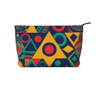 BOXILTD Beauty case con graffiti sulla parete, morbida borsa da viaggio, custodia compatta con chiusura a cerniera, ideale per gli oggetti essenziali, Motivi geometrici, Taglia unica