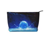 BOXILTD Beauty case con graffiti sulla parete, morbida borsa da viaggio, custodia compatta con chiusura a cerniera, ideale per gli oggetti essenziali, Calcio In Acqua, Taglia unica
