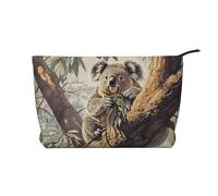 BOXILTD Beauty case con lupo che salta - morbida borsa da viaggio per il trucco, custodia compatta con chiusura a cerniera, ideale per gli oggetti essenziali, Koala sull'albero, Taglia unica
