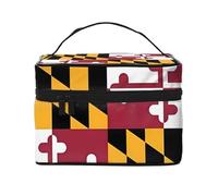 BOXILTD Beauty case da donna con bandiera del cantone del Meclemburgo, borsa da viaggio per casa, palestra e lunghi viaggi, colore nero, Bandiera del Maryland, Taglia unica