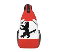 BOXILTD Borsa a tracolla di colore viola scuro per donne e uomini zaino borsa a tracolla borsa da viaggio escursionismo borsa da lavoro e viaggio, Bandiera di Berlino, Taglia unica