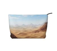 BOXILTD Borsa per il trucco con paperelle nell'acqua, morbida borsa da viaggio, custodia compatta con chiusura a cerniera, ideale per gli oggetti essenziali, Tumulo del deserto, Taglia unica