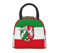 BOXILTD Borsa termica per il pranzo con bandiera del Nord Reno, Westfalia, grande, portatile, per lavoro, picnic e uso all'aperto, colore nero