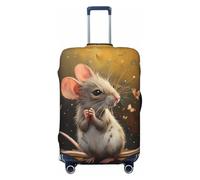 BOXILTD Custodia protettiva per bagagli da viaggio con topolino, adatta per bagagli da 45,7 a 81,7 cm, nero, viola, rosso, nero, Small