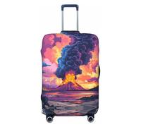 BOXILTD eruption - Copertura protettiva per bagagli da viaggio, adatta per bagagli da 45,7 a 81,7 cm, nero, viola, rosso, nero, X-Large