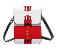 BOXILTD Flag of Gibraltar - Piccola borsa a tracolla da donna, mini borsa a tracolla con scomparti per carte di credito, borsa per cellulare, nero
