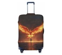 BOXILTD Golden Phoenix - Copertura protettiva per bagagli da viaggio, adatta per bagagli da 45,7 a 81,7 cm, nero, viola, rosso, nero, Medium