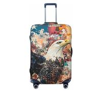 BOXILTD goshawk - Copertura protettiva per bagagli da viaggio, adatta per bagagli da 45,7 a 81,7 cm, nero, viola, rosso, Nero, Large
