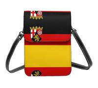 BOXILTD Piccola borsa a tracolla da donna con bandiera della Renania-Palatinato - Mini borsa a tracolla con scomparti per carte di credito, borsa per cellulare, nero
