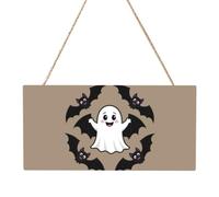 BOXILTD Placca da parete con stampa di pipistrello e ciuffo di Halloween | Migliora la tua atmosfera spettrale di Halloween con la targa da parete personalizzata da appendere per trasformare il tuo