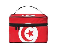 BOXILTD Soaring Eagle - Beauty case da donna, grande, da viaggio, per casa, palestra e lunghi viaggi, colore nero, Bandiera tunisina, Taglia unica