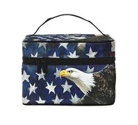 BOXILTD Soaring Eagle - Beauty case da donna, grande, da viaggio, per casa, palestra e lunghi viaggi, colore nero, Aquila americana, Taglia unica