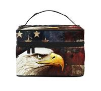 BOXILTD Soaring Eagle - Beauty case da donna, grande, da viaggio, per casa, palestra e lunghi viaggi, colore nero, Aquila nordamericana, Taglia unica