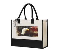 BOXILTD Soaring Eagle - Borsa larga in tela, da donna, a tracolla, versatile, per l'uso quotidiano, Aquila nordamericana, One Size