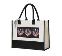 BOXILTD Soaring Eagle - Borsa larga in tela, da donna, a tracolla, versatile, per l'uso quotidiano, Bandiera USA Aquila Patriottica, Taglia unica