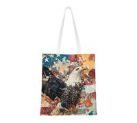 BOXILTD Soaring Eagle Tote Bag - Elegante borsa tote in tela da donna, riutilizzabile, per la spesa, Goshawk, One Size