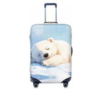 BOXILTD The Polar Bear is sleeping - Copertura protettiva per valigia, adatta per bagagli da 45,7 a 81,7 cm, nero, viola, rosso, nero, Medium