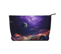 BOXILTD Uranus - Trousse per il trucco, morbida, da viaggio, compatta, con chiusura a cerniera, ideale per gli oggetti essenziali, Pianeta spaziale, Taglia unica
