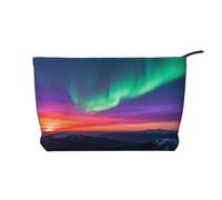 BOXILTD Uranus - Trousse per il trucco, morbida, da viaggio, compatta, con chiusura a cerniera, ideale per gli oggetti essenziali, Aurora al tramonto, Taglia unica