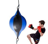 Boxing Ball, Leather Reflex Speed Training Bag Punch Practice, Hanging Suspended Exercise Equipment, Hand Eye Coordination Reaction Time, for Home Gym, Martial Arts, Athletes, Fitness Training