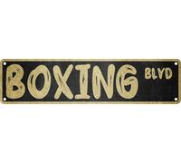 Boxing BLVD Targa in metallo divertente vintage sottile Street Tin Signs Wall Art Decor Iron Poster Regali 10,2 x 40,6 cm