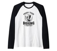 Boxing Fighter Muay Thai Potenza e Controllo Maglia con Maniche Raglan