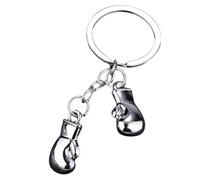 Boxing Glove Keychain, 3D Metal Backpack Charm Keyring Durable Alloy Sport Decorative Key Holder with Detailed Mini Design System, Lightweight Fashion Accessory Style, Minimal Bag Charm Use, School