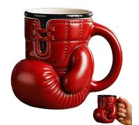 Boxing Glove Mug - Drink Like a Fighter, 3D Red Boxing Gloves Shaped Coffee & Tea Cup, Handmade Unique Gift for Boxs, Coaches, Trainers