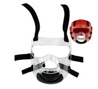 Boxing Headgear Protector - Clear Martial Arts Shield, Trasparente Face Protection Cover, Training Practice Gym Usage, Durable Resistant Material, Comfortable Secure Fit Design, affidabile Safety