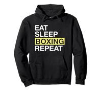 Boxing Lover Eat Sleep Boxing Repeat Boxer Felpa con Cappuccio