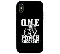 Boxing Punch Knockout King of the Ring Boxing Boxer Gloves Custodia per iPhone X/XS
