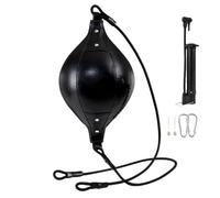 Boxing Speed Bag - End Boxing Punching Bag | Flexible Punching Ball | Pu Leather Reflex Kit With Bungee Cords | Floor To Ceiling Reaction, Agility, Hand Eye Coordination Training