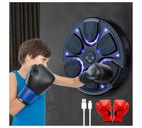Boxing Training Machine con Guanti, Macchina Da Boxe Elettronica con Bluetooth E 8 Regolazioni Ritmiche, Box Con Musica per Bambini/Adulti
